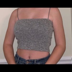 grey spaghetti strap